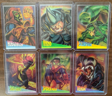 1995 Fleer Ultra Spider-Man ClearChrome Insert Partial Set (6/10) EX