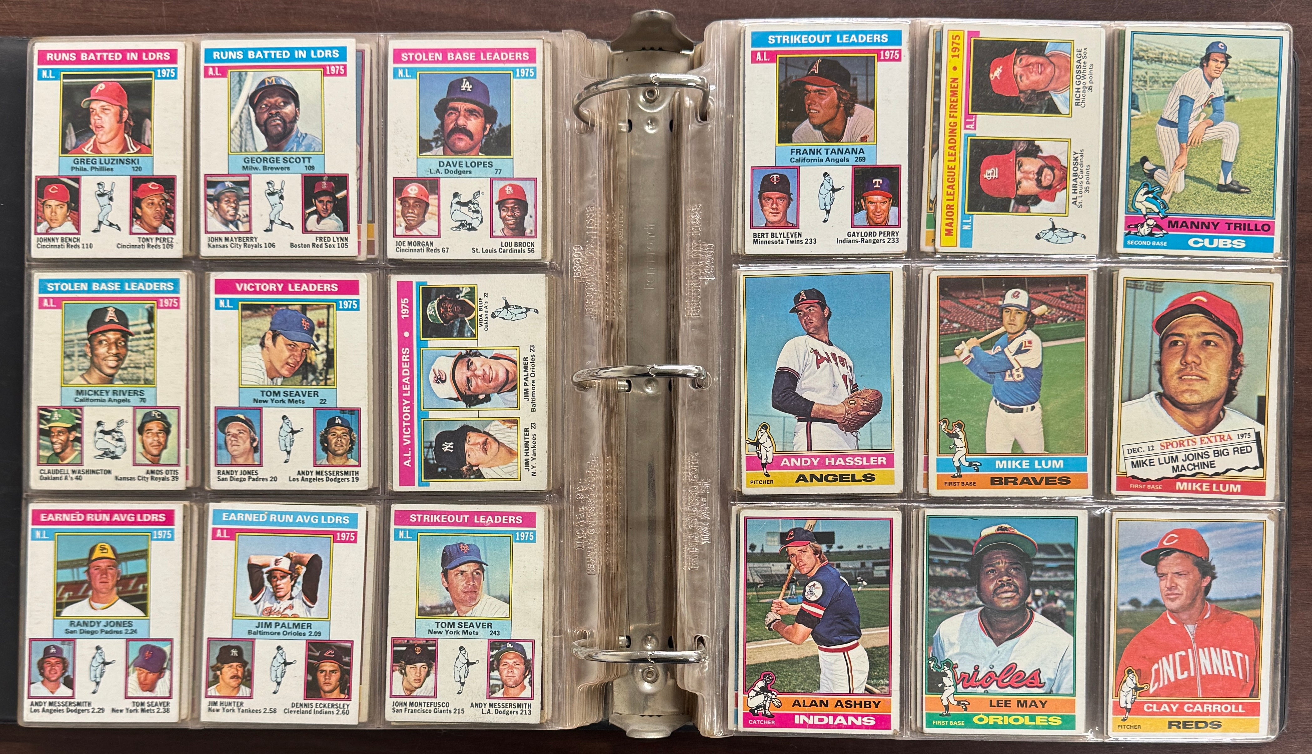 1976 Topps Baseball Set Complete in Binder G/VG