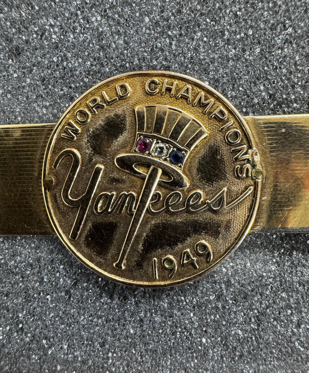 1949 New York Yankees World Series Champions 10K Gold Money Clip w/ Jewels
