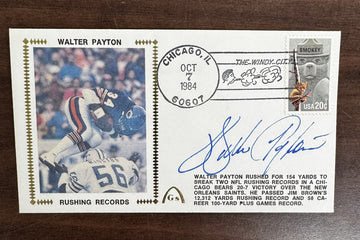 Walter Payton Signed Autographed Rushing Records Cache Envelope JSA
