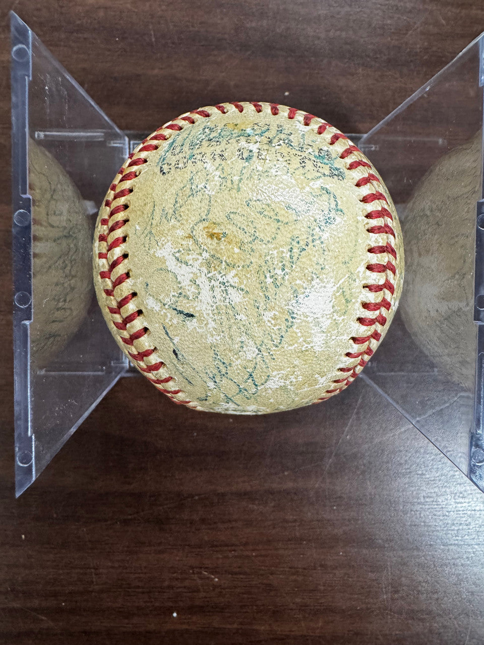 Cobb Mantle Foxx Williams ++ Signed Autographed Official League Baseball JSA LOA