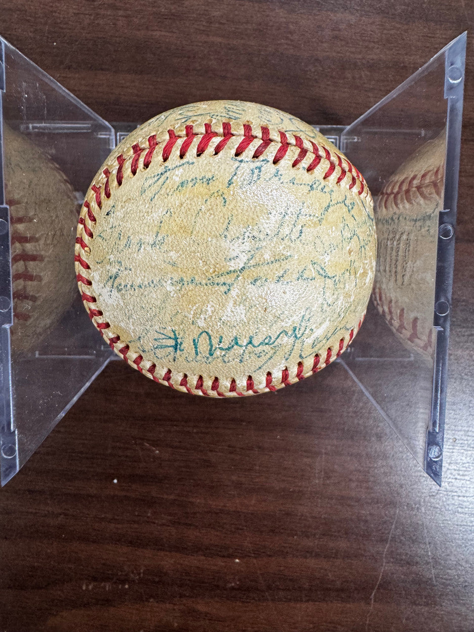 Cobb Mantle Foxx Williams ++ Signed Autographed Official League Baseball JSA LOA
