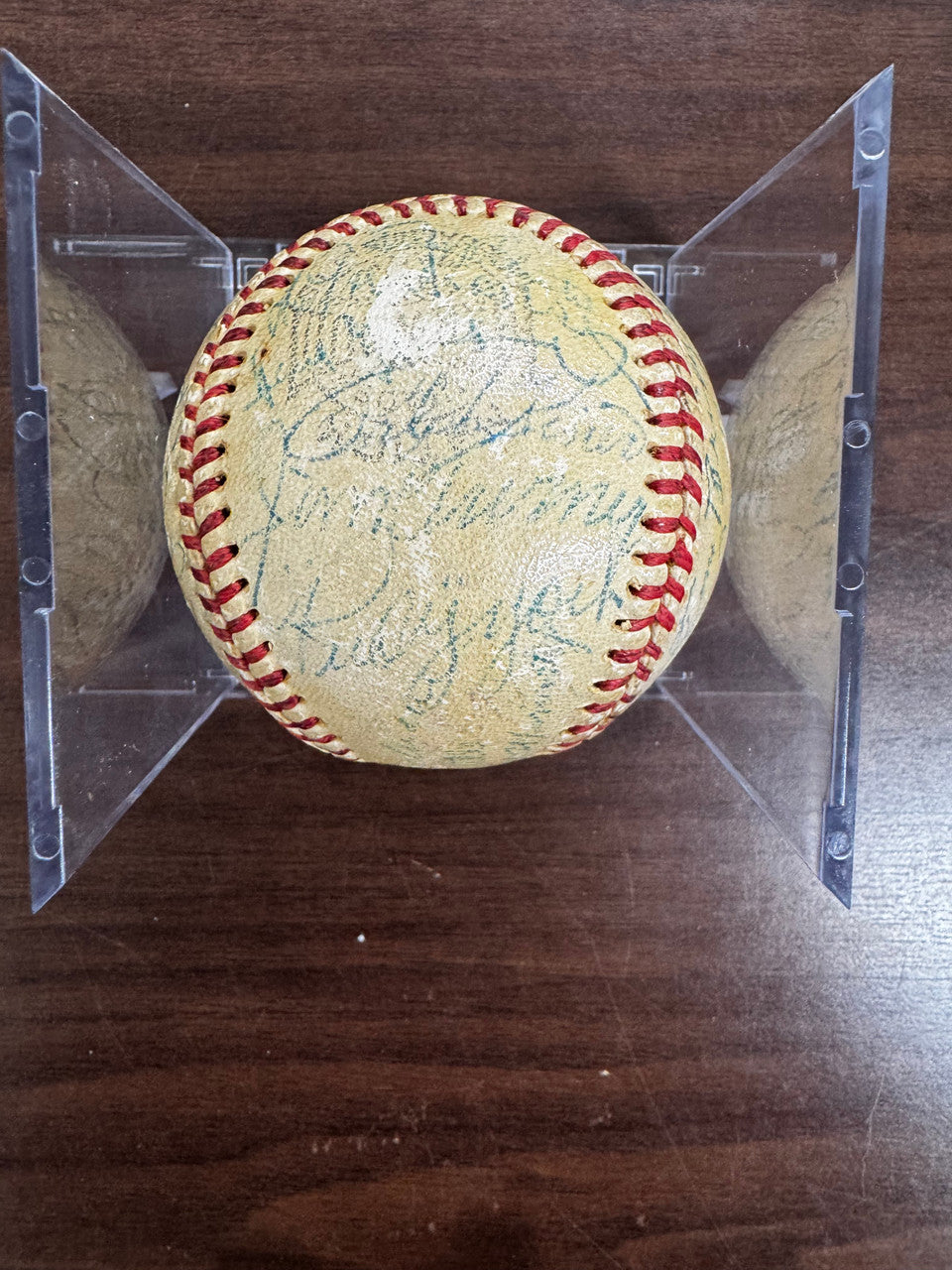 Cobb Mantle Foxx Williams ++ Signed Autographed Official League Baseball JSA LOA
