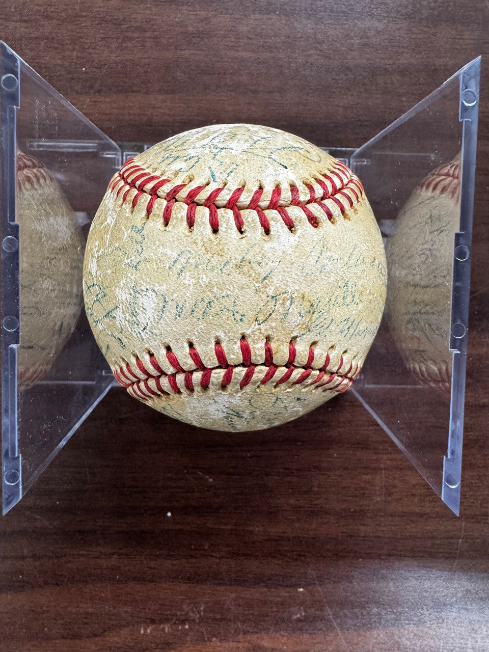 Cobb Mantle Foxx Williams ++ Signed Autographed Official League Baseball JSA LOA