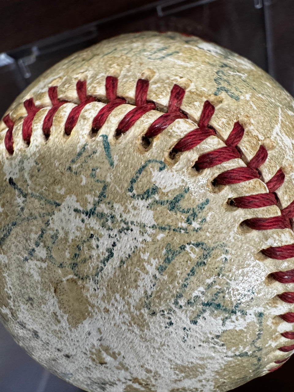 Cobb Mantle Foxx Williams ++ Signed Autographed Official League Baseball JSA LOA
