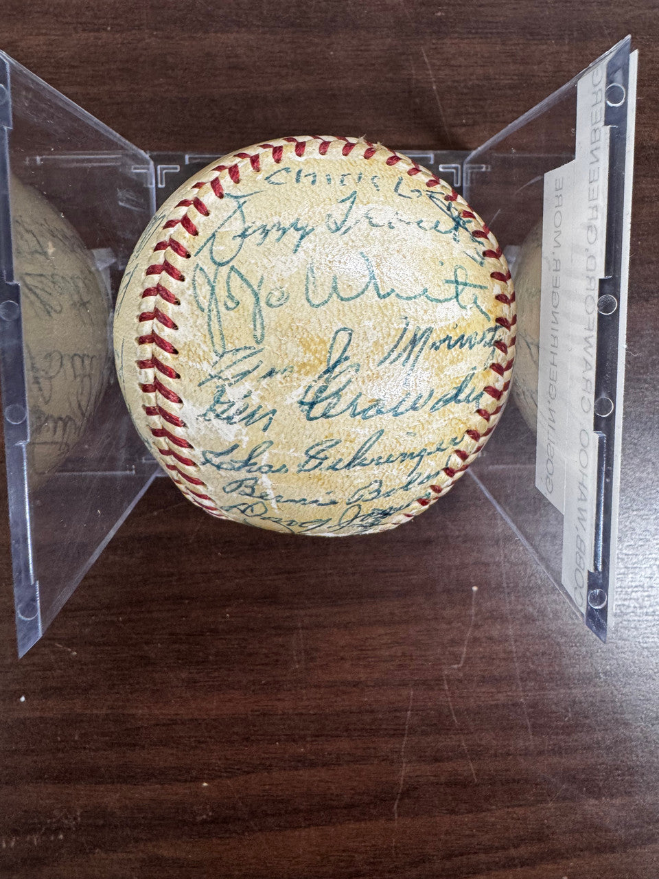 Ty Cobb Crawford Greenberg Goslin ++ Signed Autographed Baseball JSA LOA