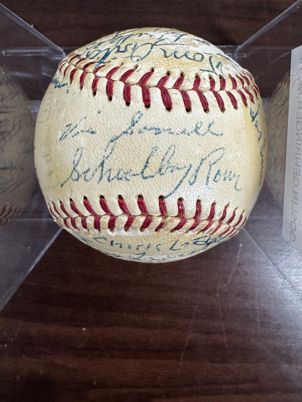 Ty Cobb Crawford Greenberg Goslin ++ Signed Autographed Baseball JSA LOA