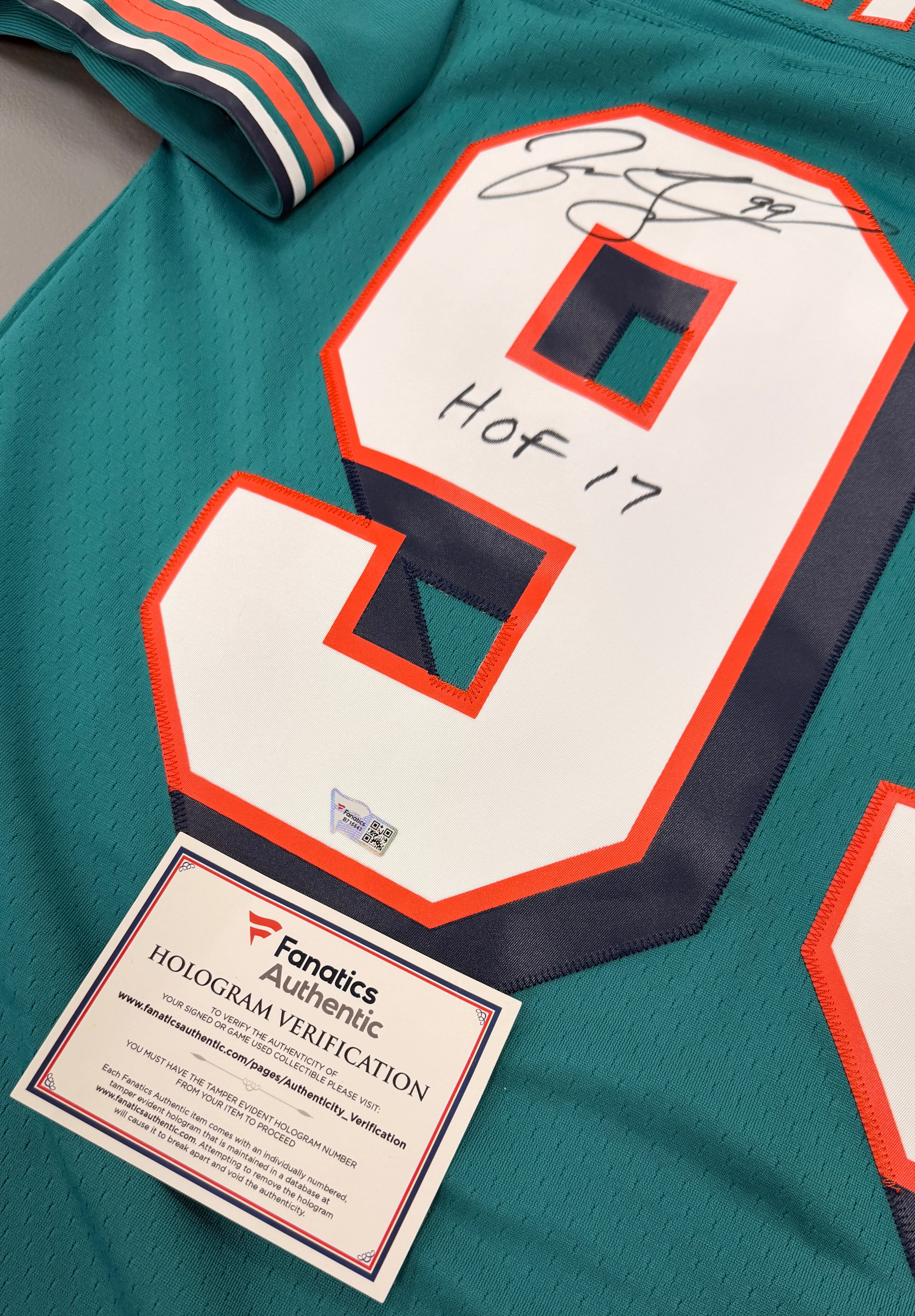 Jason Taylor Signed Autographed Inscribed Mitchell Ness Dolphins Jersey Fanatics