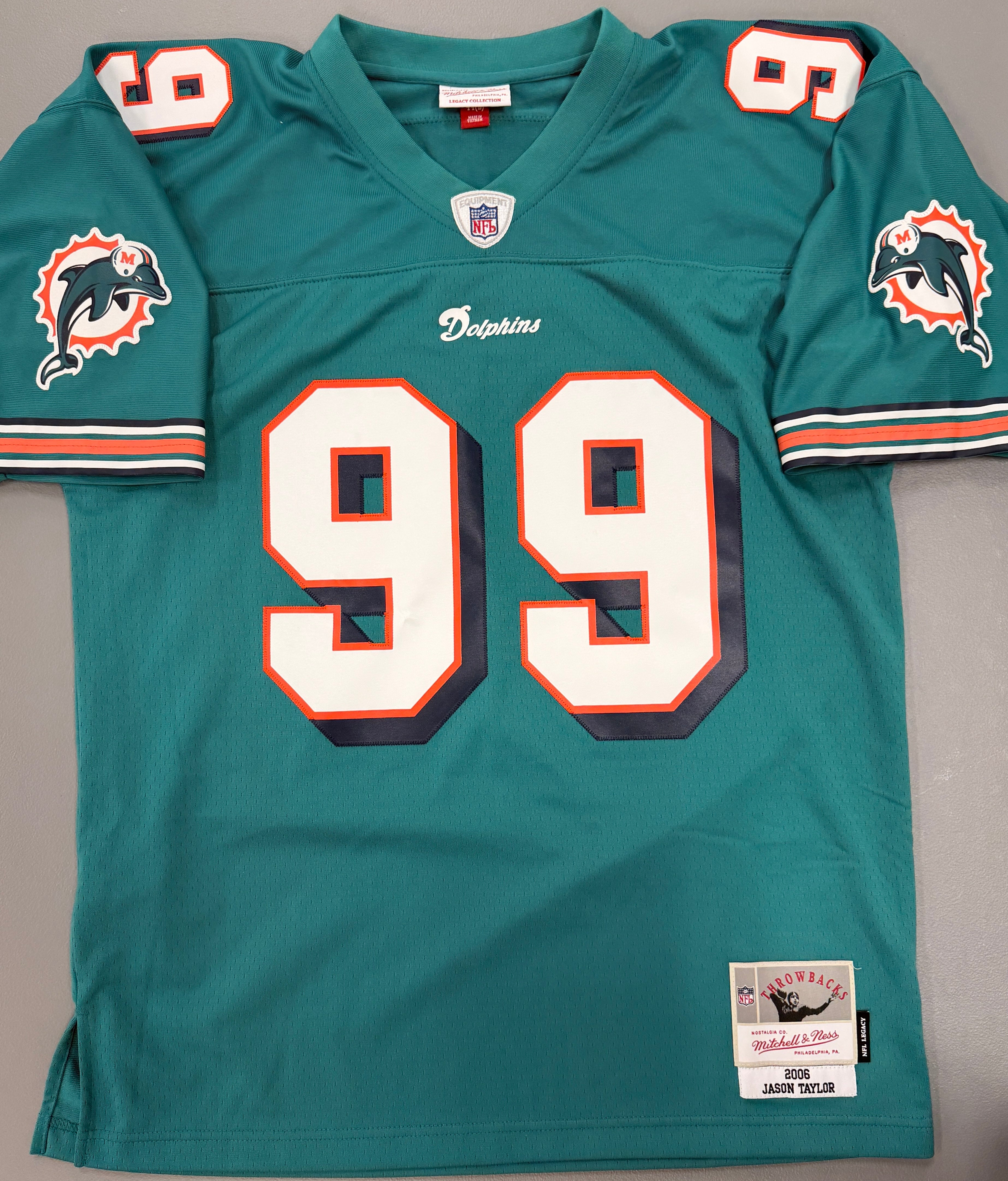 Jason Taylor Signed Autographed Inscribed Mitchell Ness Dolphins Jersey Fanatics