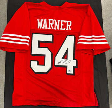 Fred Warner Signed Autographed Custom Jersey XL BAS