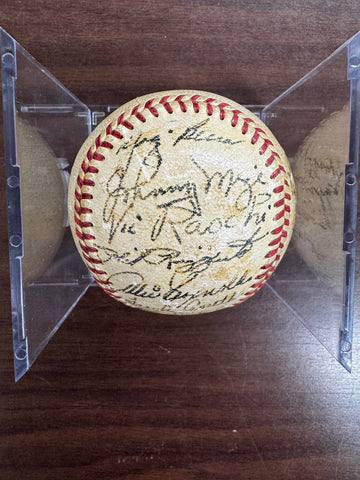 DiMaggio Stengel Berra Rizzuto Dickey ++ Signed Autographed Baseball JSA LOA