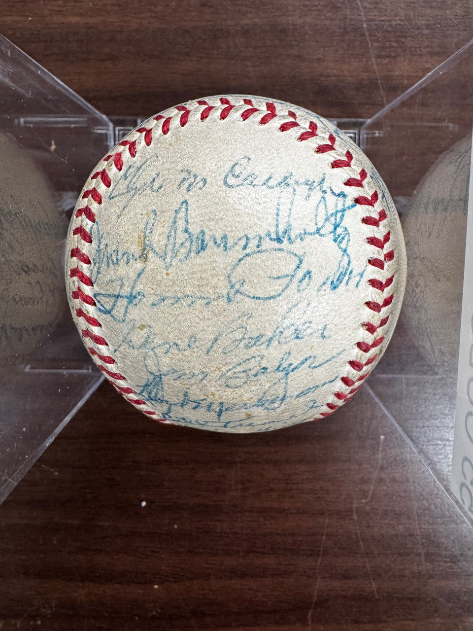 1955 Chicago Cubs Team Signed Autographed Spalding Baseball W/ Ernie Banks JSA
