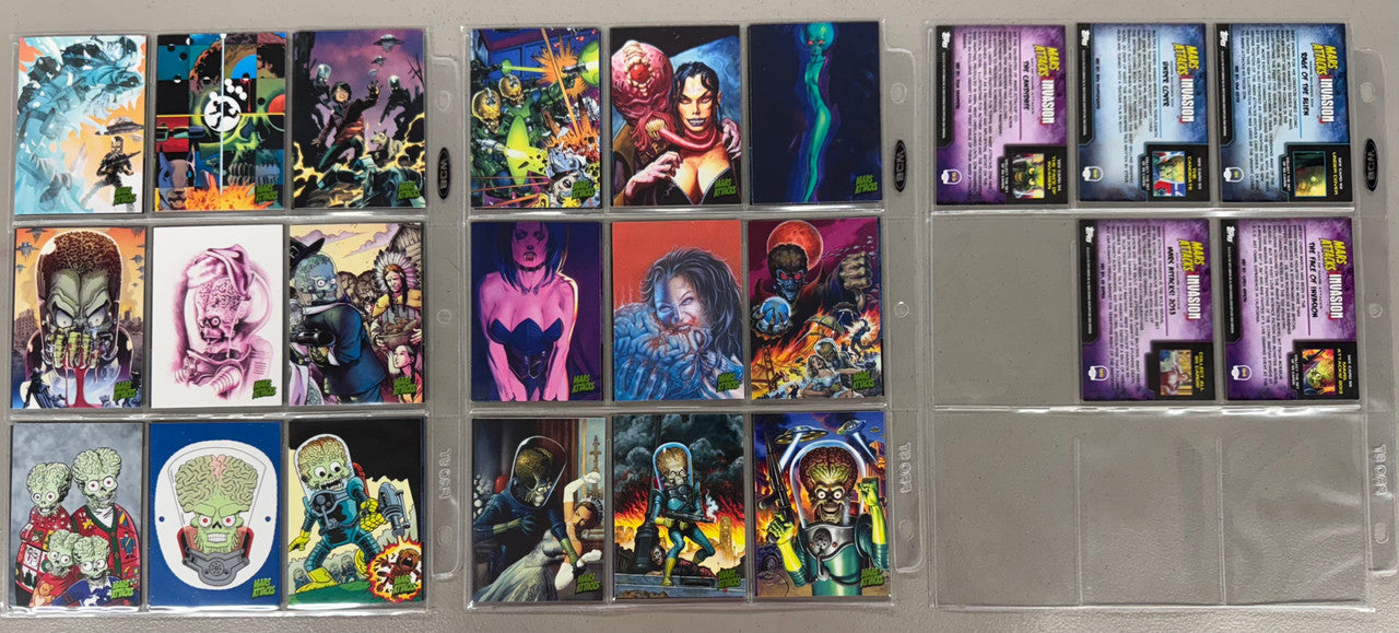 2012-13 Topps Mars Attacks! Invasion & Heritage Complete Sets W/ Inserts