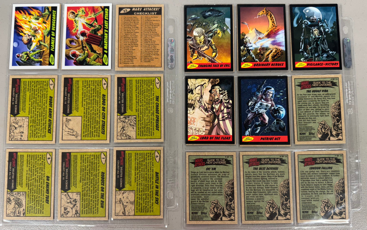 2012-13 Topps Mars Attacks! Invasion & Heritage Complete Sets W/ Inserts