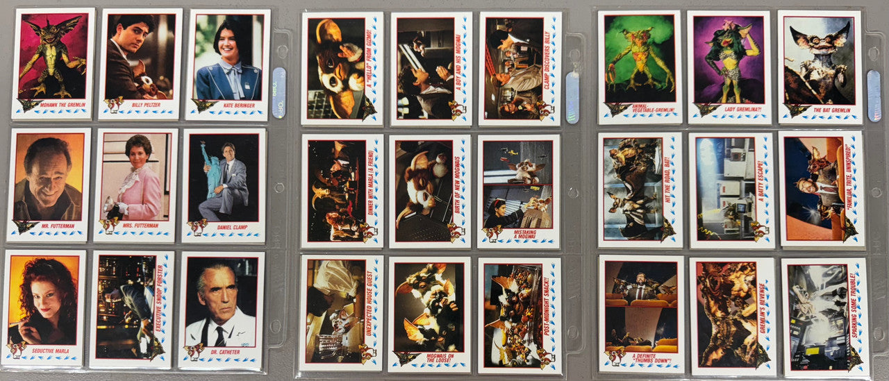 1984-90 Topps Gremlins & Gremlins 2 Complete Card Sets W/ Stickers NM