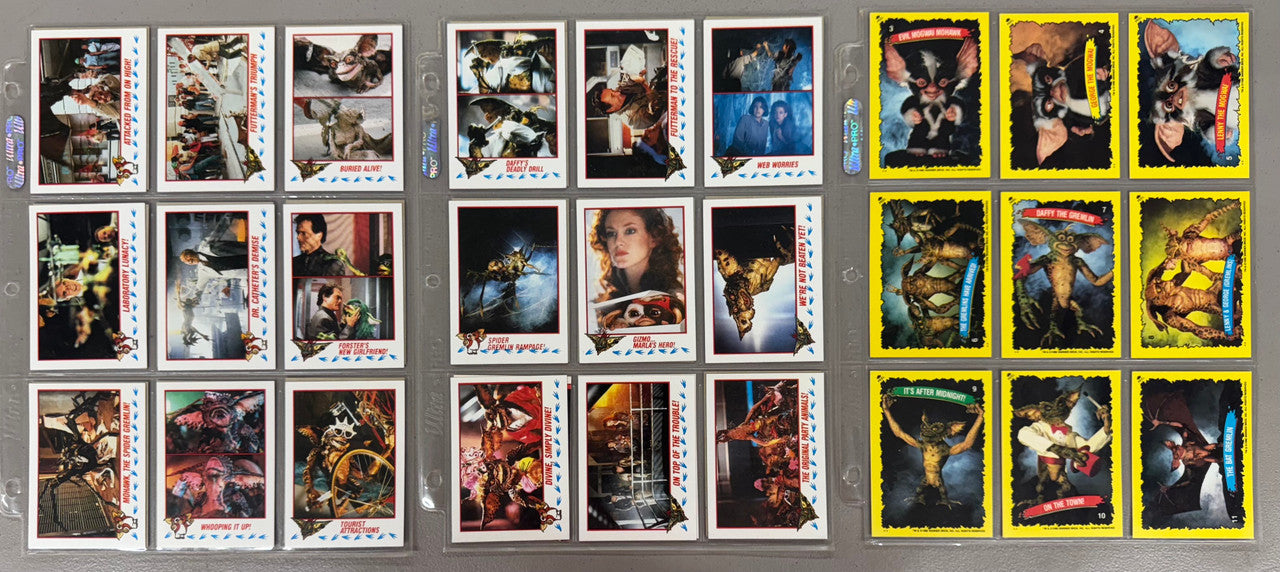 1984-90 Topps Gremlins & Gremlins 2 Complete Card Sets W/ Stickers NM