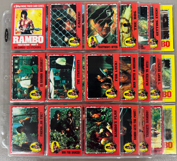 1985 Topps Rambo First Blood Part II Complete Card Set W/ Stickers NM