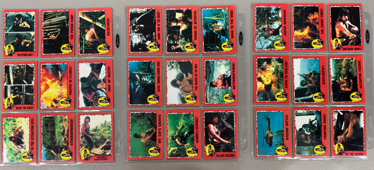1985 Topps Rambo First Blood Part II Complete Card Set W/ Stickers NM