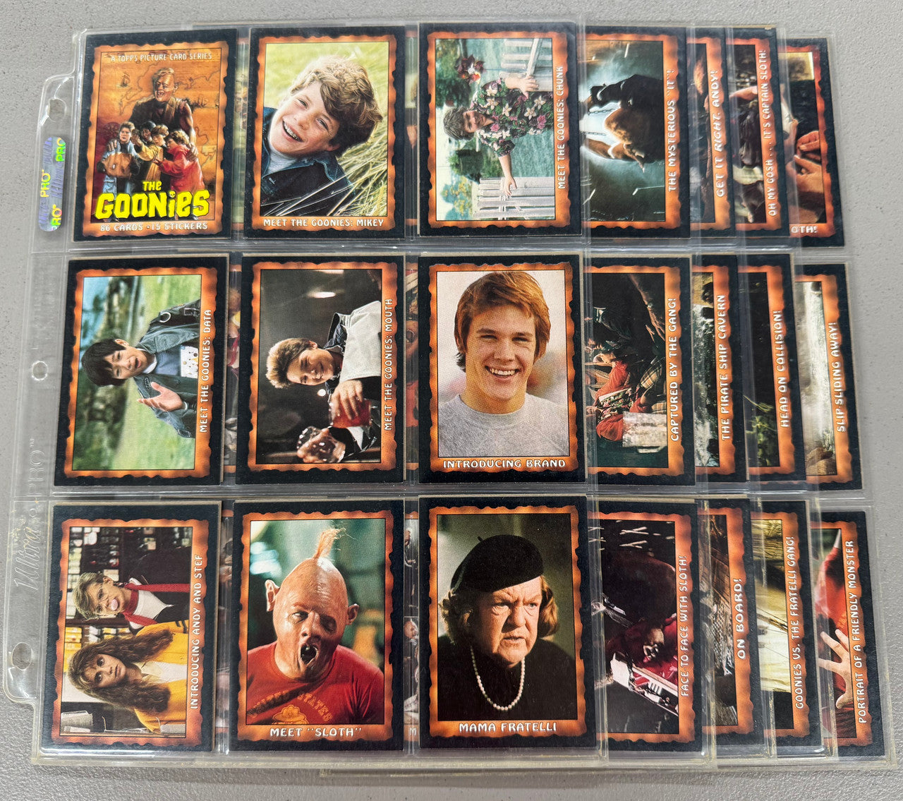 1985 Topps The Goonies Complete Card Set NM