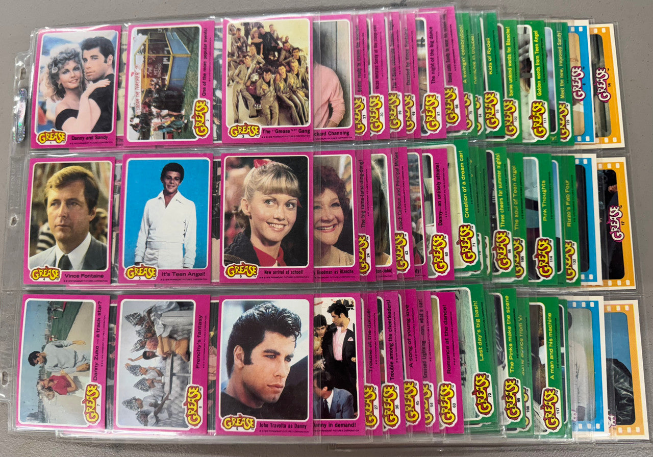 1978 Topps Grease Series 1-2 Complete Card Sets W/ Stickers NM