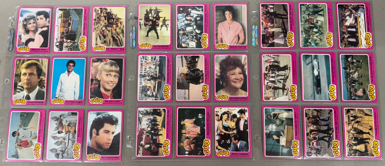 1978 Topps Grease Series 1-2 Complete Card Sets W/ Stickers NM