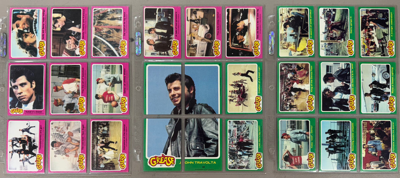 1978 Topps Grease Series 1-2 Complete Card Sets W/ Stickers NM