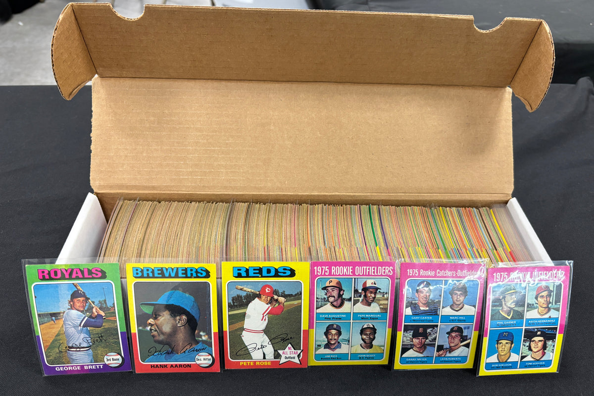1975 Topps Baseball Regular-Size Near Complete Set (619/620) Missing #223 EX