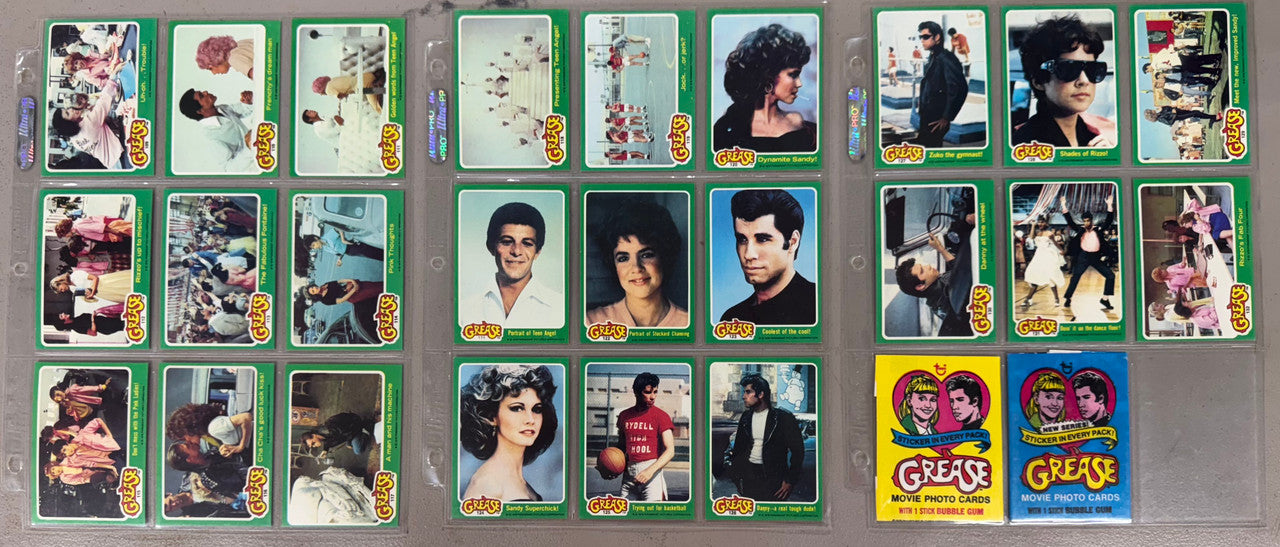 1978 Topps Grease Series 1-2 Complete Card Sets W/ Stickers NM