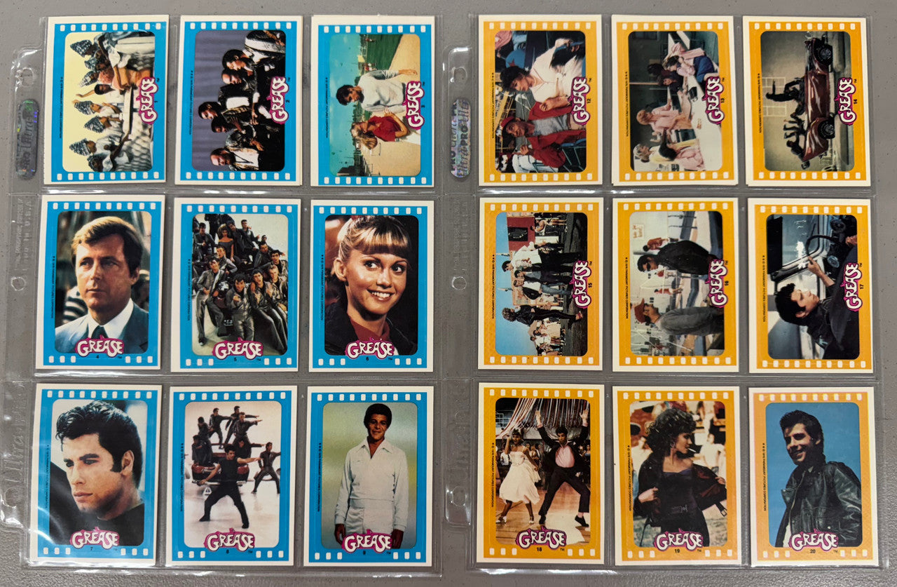 1978 Topps Grease Series 1-2 Complete Card Sets W/ Stickers NM