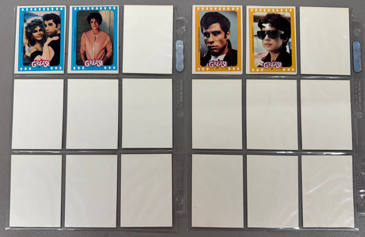1978 Topps Grease Series 1-2 Complete Card Sets W/ Stickers NM