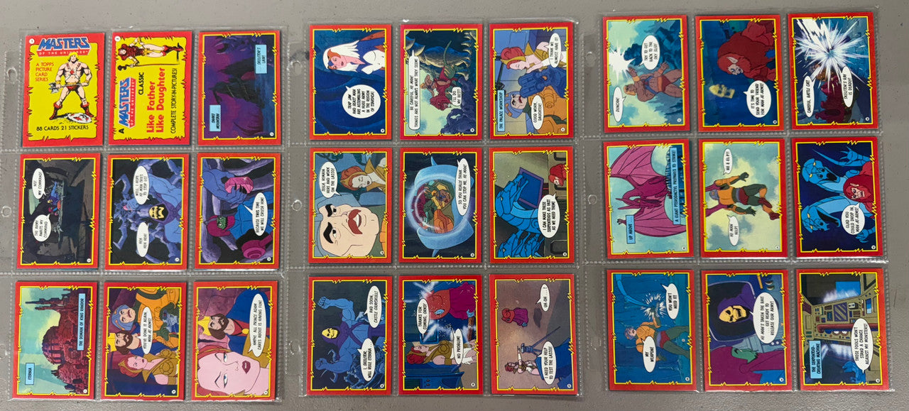 1984 Topps Masters of the Universe MOTU Complete Card Set W/ Stickers NM