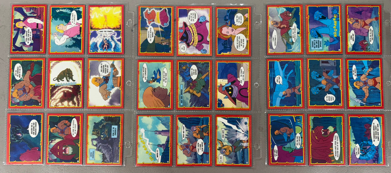 1984 Topps Masters of the Universe MOTU Complete Card Set W/ Stickers NM