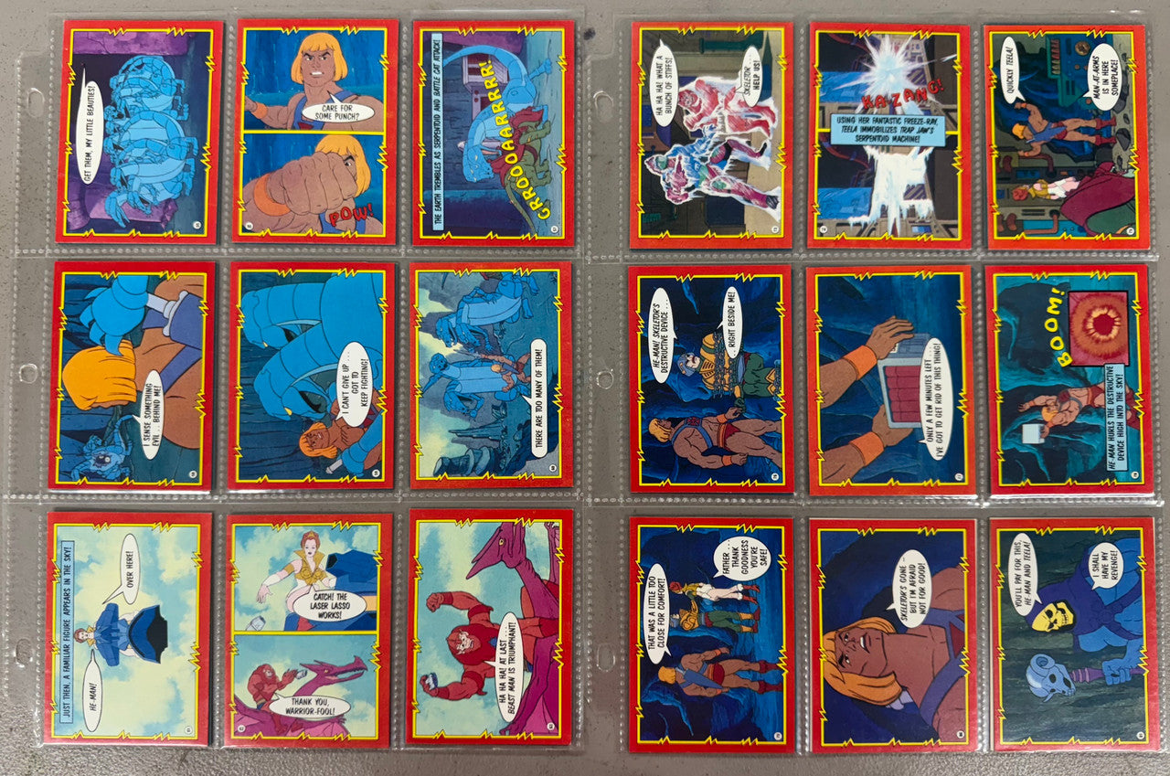 1984 Topps Masters of the Universe MOTU Complete Card Set W/ Stickers NM