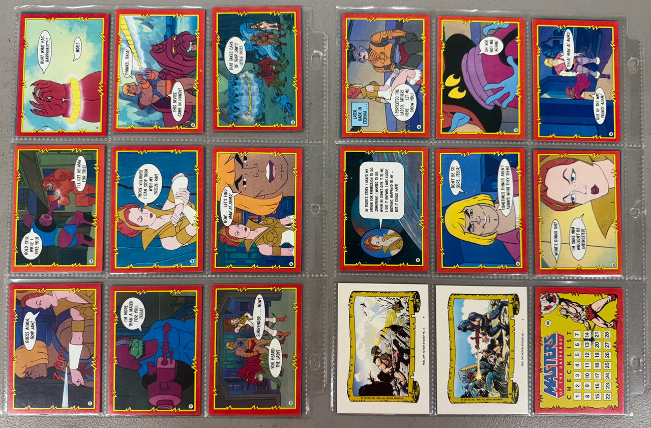 1984 Topps Masters of the Universe MOTU Complete Card Set W/ Stickers NM
