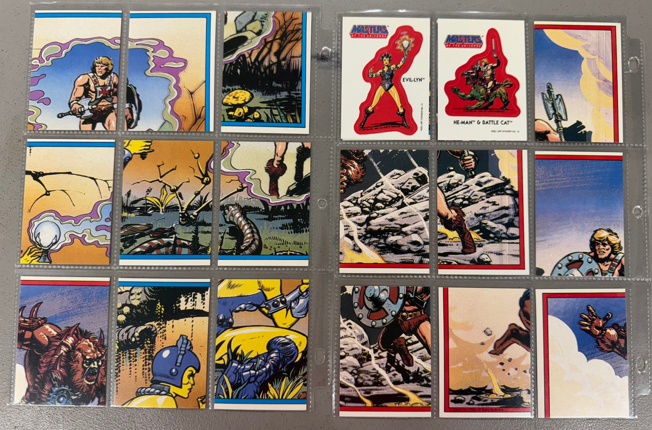 1984 Topps Masters of the Universe MOTU Complete Card Set W/ Stickers NM