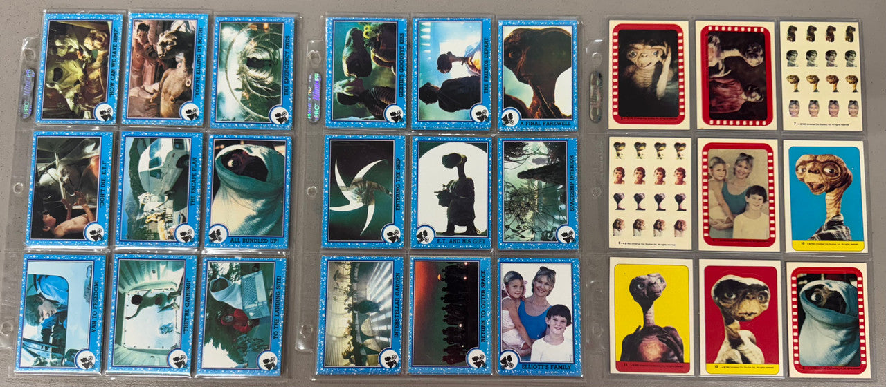 1982 Topps E.T. The Extra-Terrestrial Complete Card Set W/ Stickers NM