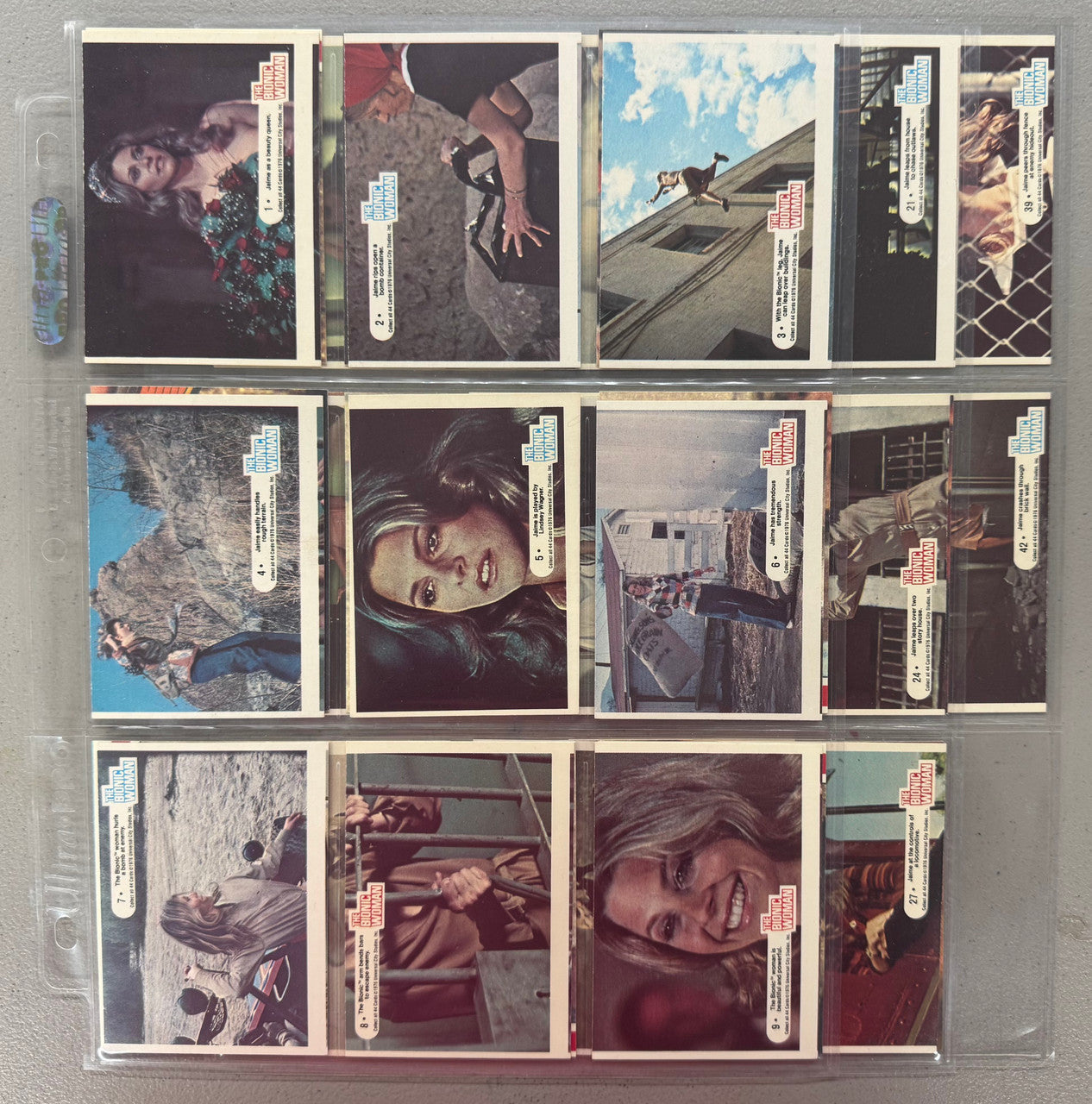 1976 Donruss The Bionic Woman Complete Card Set EX