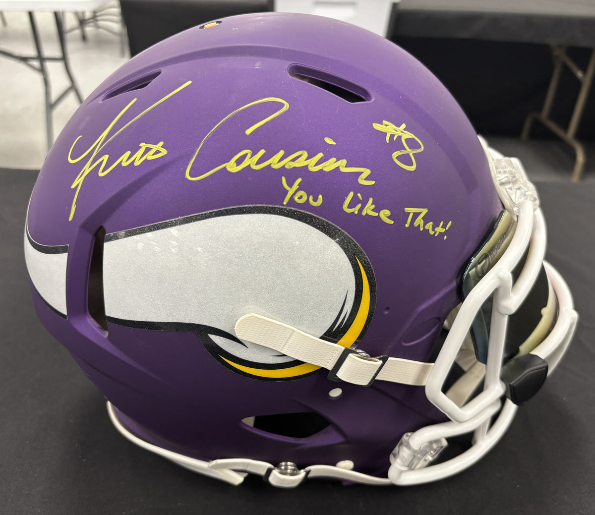 Kirk Cousins Signed Autographed Helmet Authentic Inscribed Kirk Cousins Cert