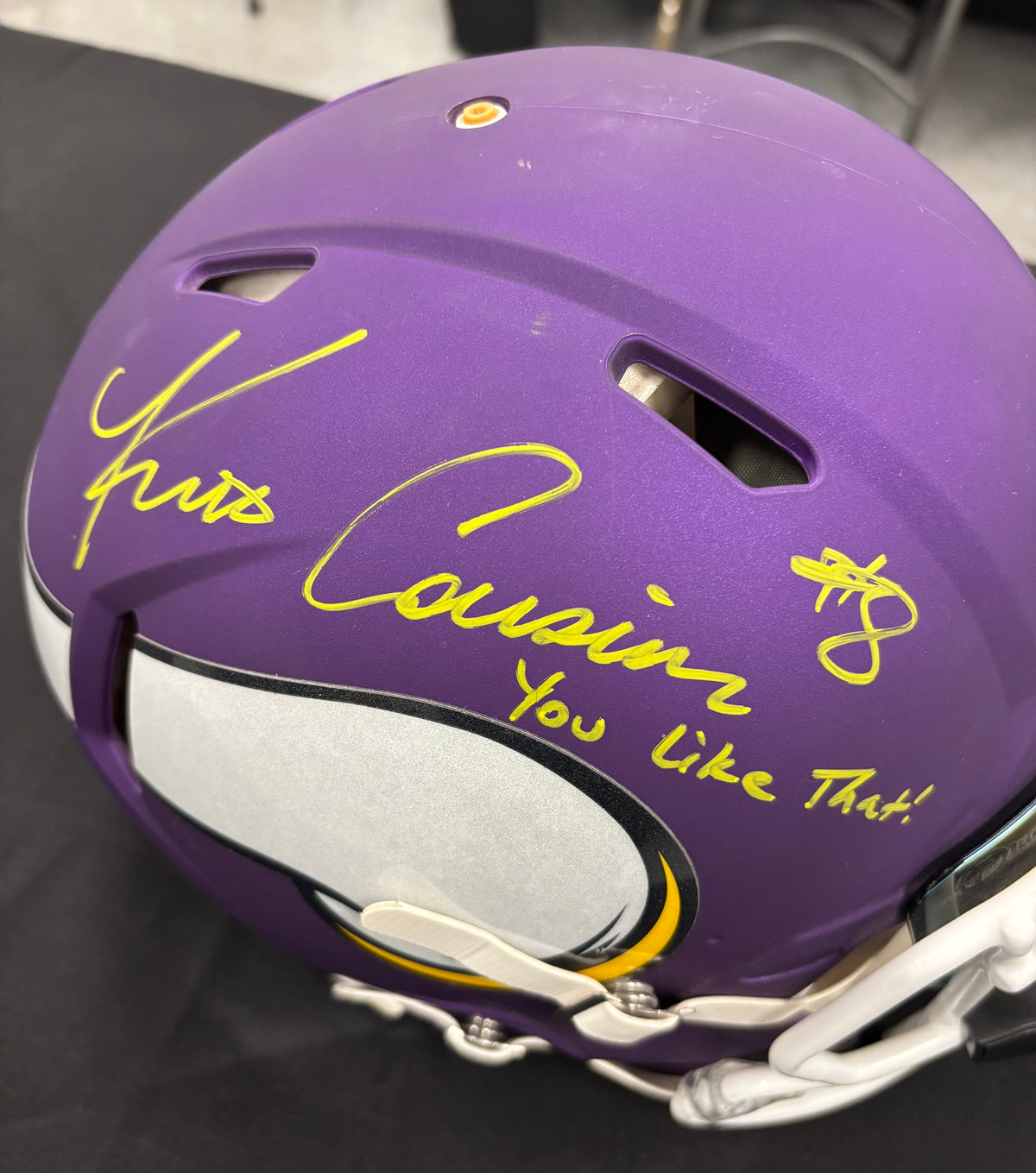 Kirk Cousins Signed Autographed Helmet Authentic Inscribed Kirk Cousins Cert