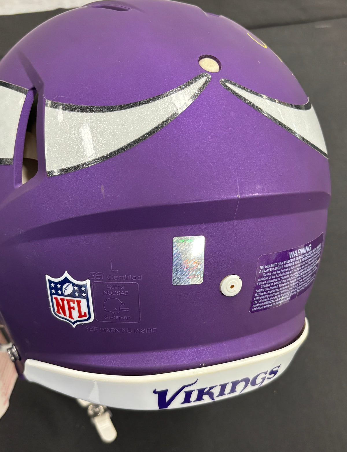 Kirk Cousins Signed Autographed Helmet Authentic Inscribed Kirk Cousins Cert