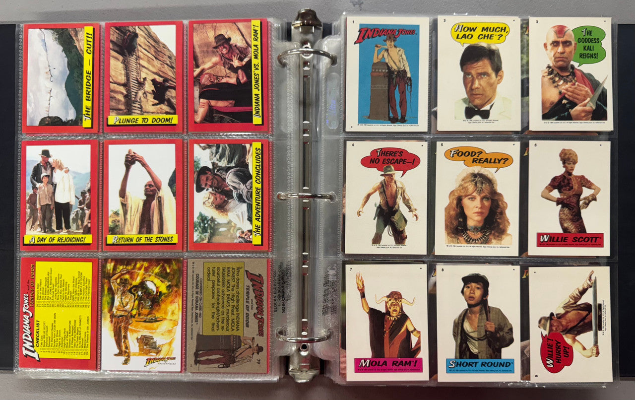 1981-2008 Topps Indiana Jones Complete Card Sets W/ Inserts and Stickers NM