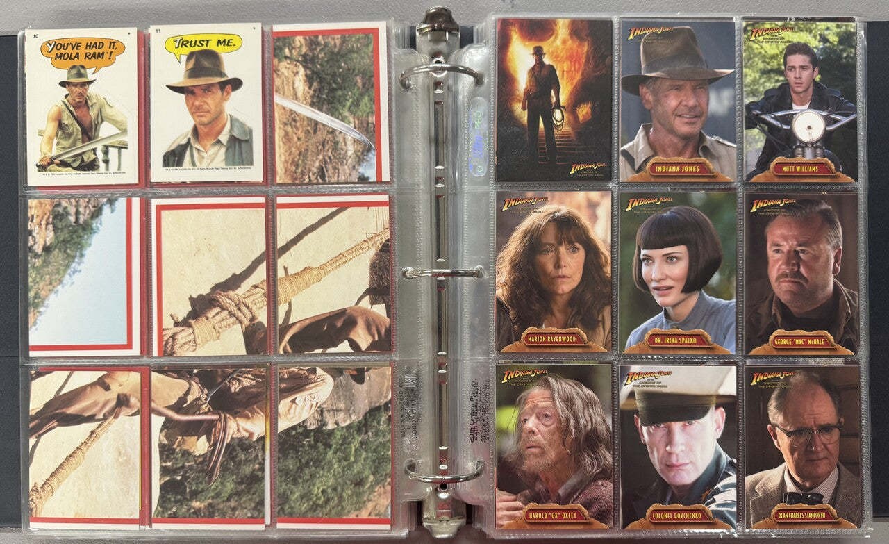 1981-2008 Topps Indiana Jones Complete Card Sets W/ Inserts and Stickers NM