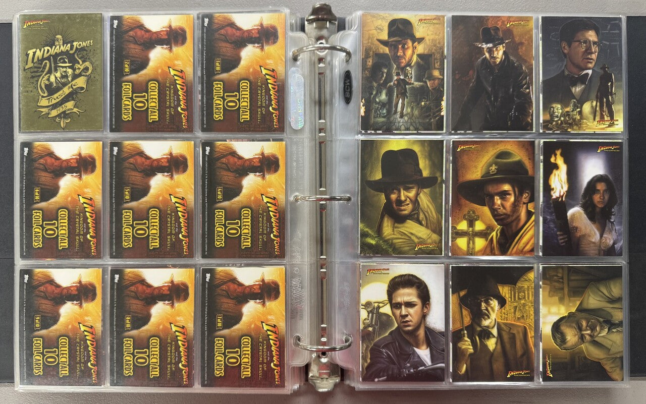 1981-2008 Topps Indiana Jones Complete Card Sets W/ Inserts and Stickers NM