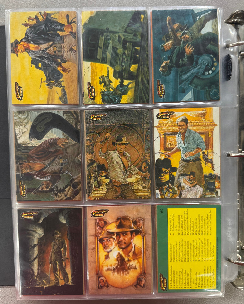 1981-2008 Topps Indiana Jones Complete Card Sets W/ Inserts and Stickers NM