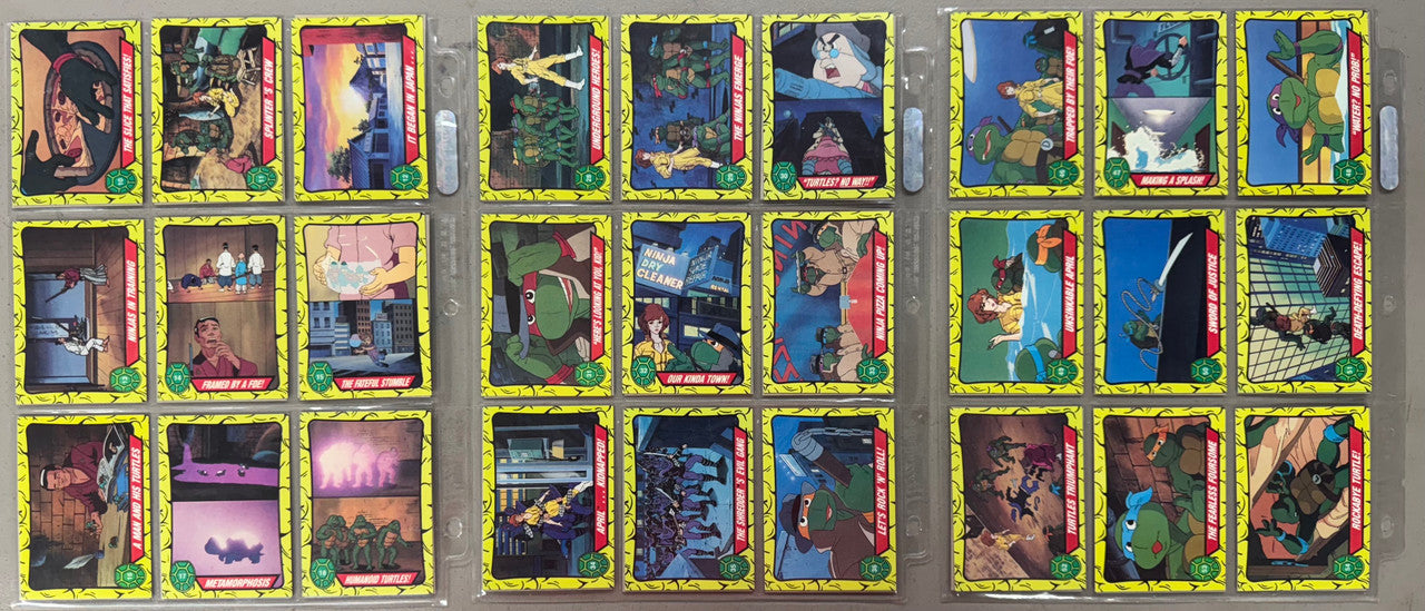 1989 Topps Teenage Mutant Ninja Turtles Animated 1-2 Complete Sets W/ Stickers