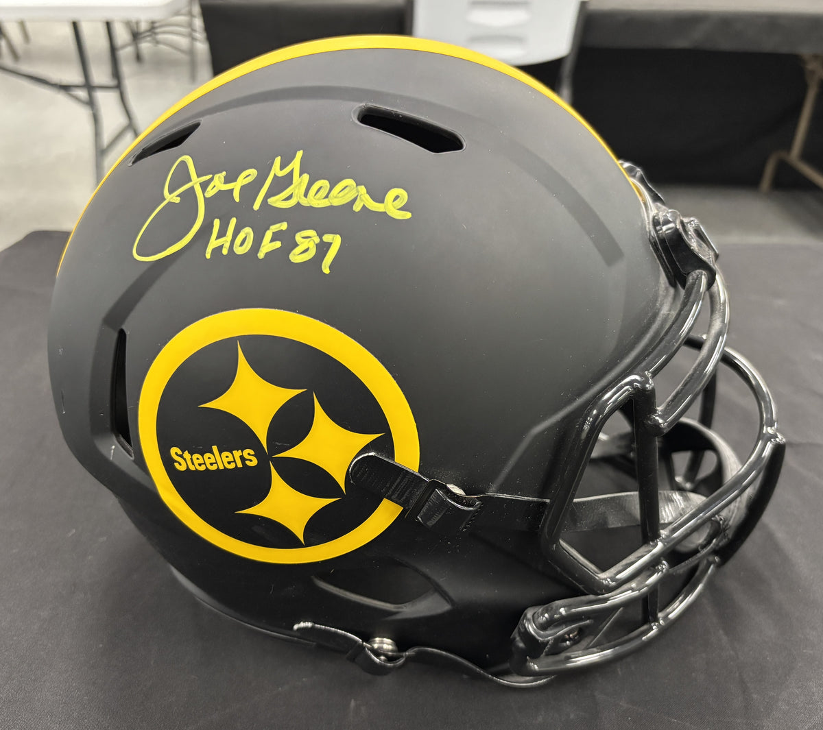 Mean Joe Greene Signed Autographed Inscribed Helmet Replica BGS Authentic