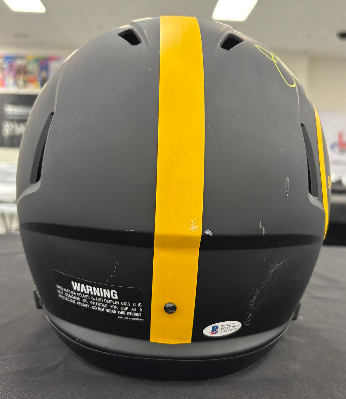 Mean Joe Greene Signed Autographed Inscribed Helmet Replica BGS Authentic