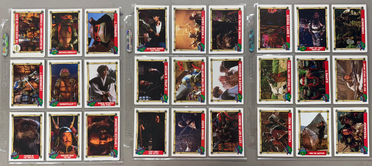 1992 Topps Teenage Mutant Ninja Turtles III Complete Card Set W/ Stickers NM