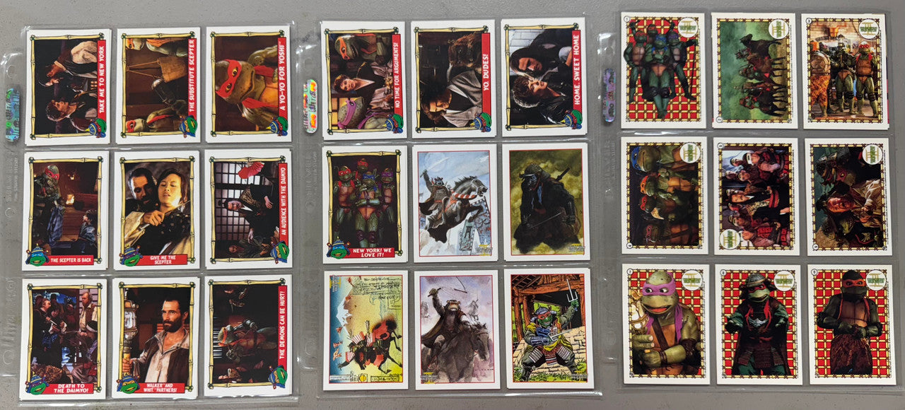 1992 Topps Teenage Mutant Ninja Turtles III Complete Card Set W/ Stickers NM