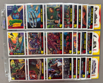 1988 Topps Dinosaurs Attack! Complete Card Set W/ Stickers NM